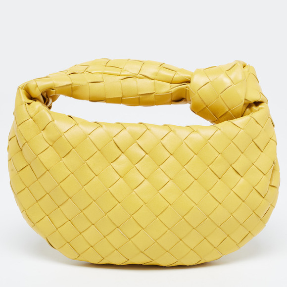 BOTTEGA VENETA Yellow Intrecciato Leather Mini Jodie Hobo - Picture 4 of 8